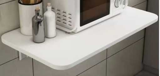 Shally Dogan, Stół ścienny składany 80x60 [cm], biały