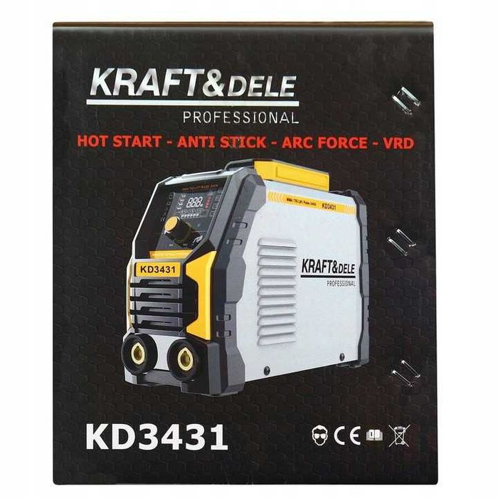 Spawarka inwertorowa 340A MMA, TIG LIFT, PULSE + kable Kraft&Dele