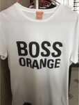 Чоловіча білосніжна футболка hugo boss orange хуго босс  оригінал