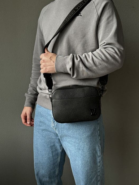 Чоловіча сумка Louis Vuitton мужская сумка барсетка мессенджер 2в1 дуо