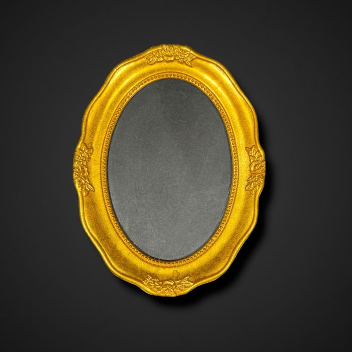 Złota Ramka na zdjęcie owalna w stylu klasycznym b5/120615