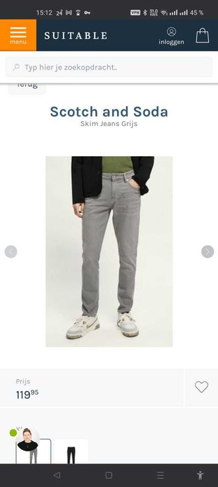 Джинсы Scotch&Soda Skim jeans Дания w32 stretch green grey.