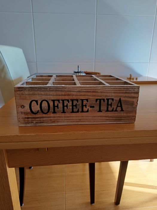 Caixa madeira para chá