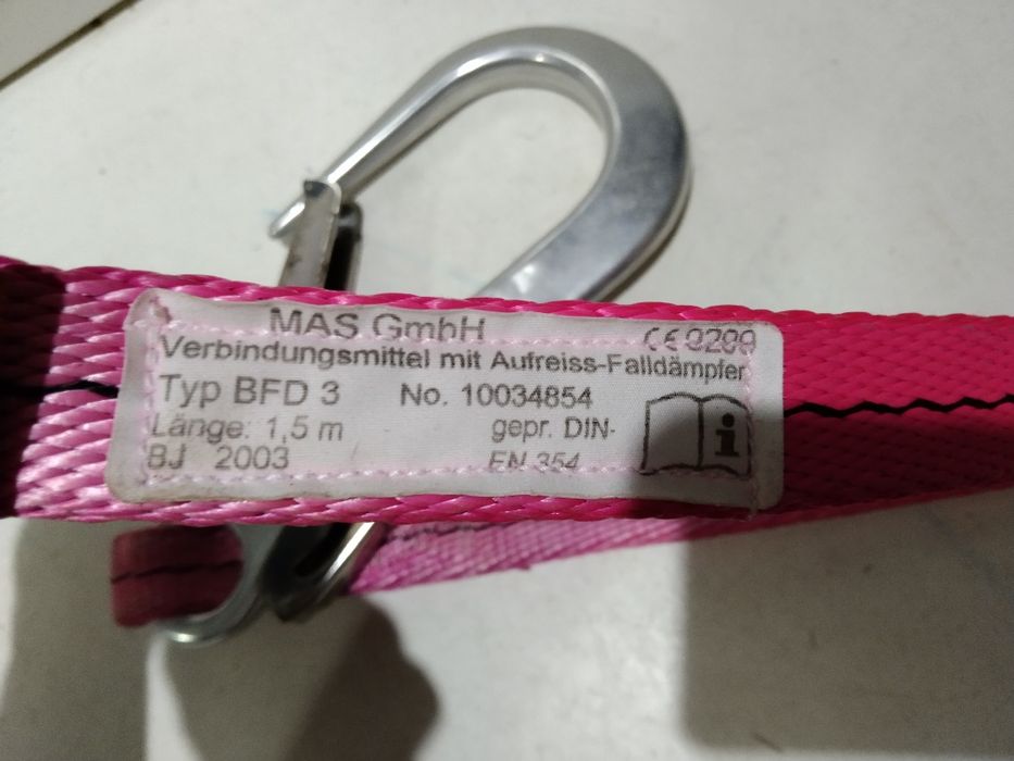 Szelki bezpieczeństwa i amortyzator MAS 10