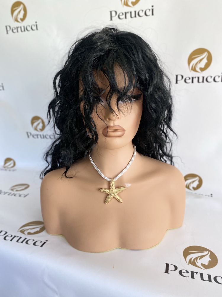 Peruka perucci imani czarne afroloki grzywka