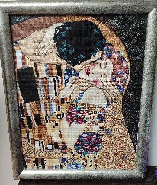 Obraz haftowany Pocałunek Gustaw Klimt