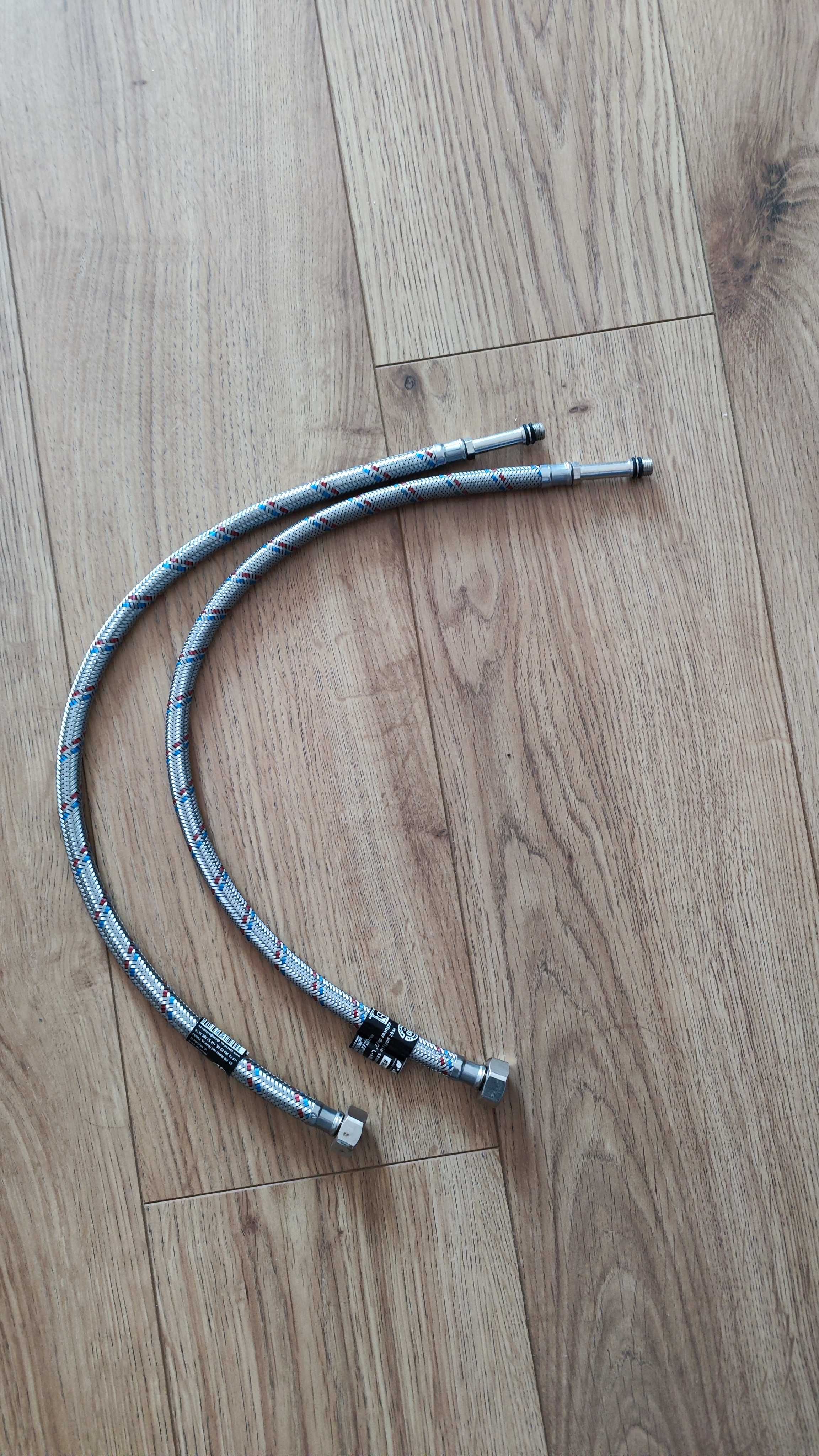 2 szt Wężyki M10 x 1/2 Wąż do BATERII KRANU ZLEWU 60cm