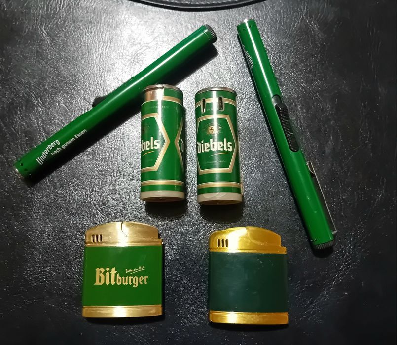 Sześć kolekcjonerskich zapalniczek