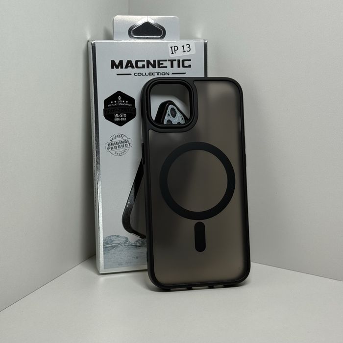Чехол айфон 13 матовый чорный. Чохол iphone 13 з магсейф чорний