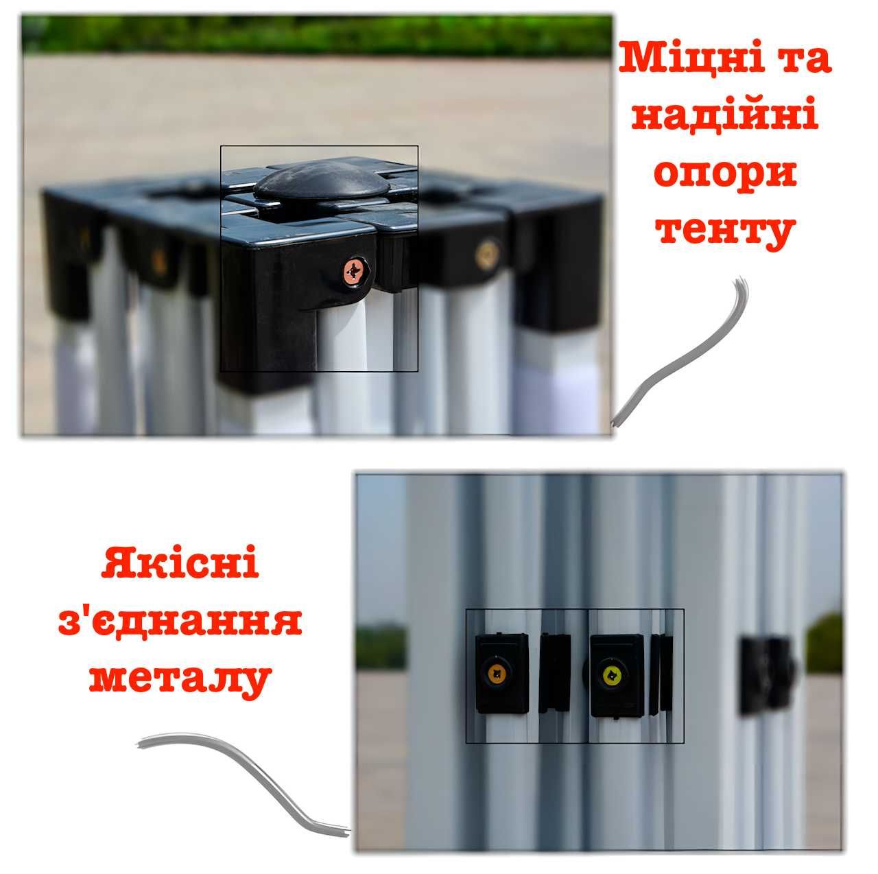 Тенти для виїзних заходів ярмарків торгівлі 3х4,5 м PRO + 10,5м