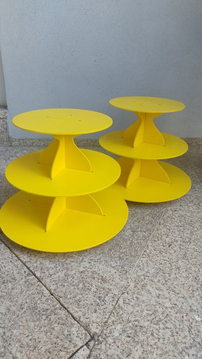 Prato de madeira Cake stand