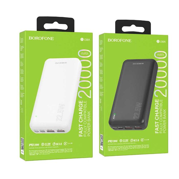 20000mAh BOROFONE якісний павербанк; Power Bank xiaomi baseus redmi