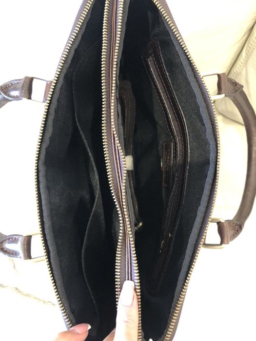 Кожаная сумка Сумка под ноутбук Портфель из натуральной кожи Италия