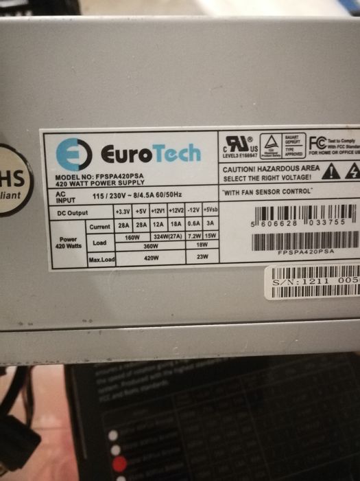 Fonte De Alimentação 420W EuroTech
