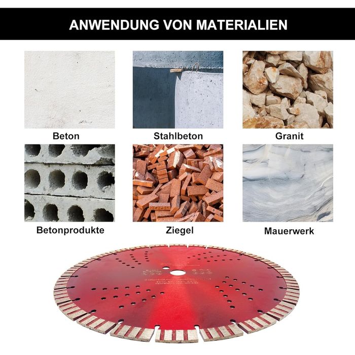 GVHAKG Diamentowa tarcza 350 mm, 15 mm (350 x 25,4 mm)