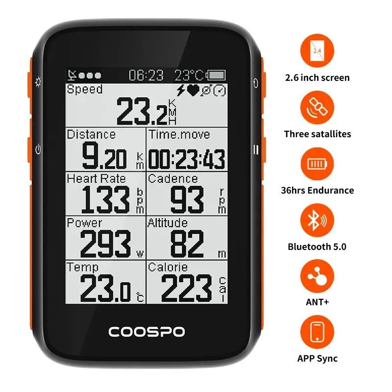 Велокомпьютер GPS Coospo BC200 ANT+ велосипедный компьютер спидометр