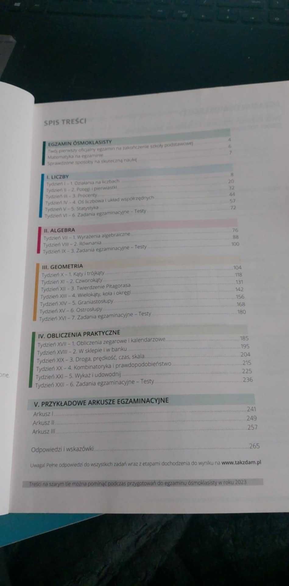 Repetytorium Matematyka Egzamin ósmoklasisty