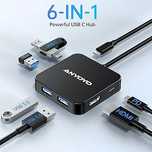 Hub USB C, adapter Hdmi z 4K 30 Hz  6in1 ANYOYO