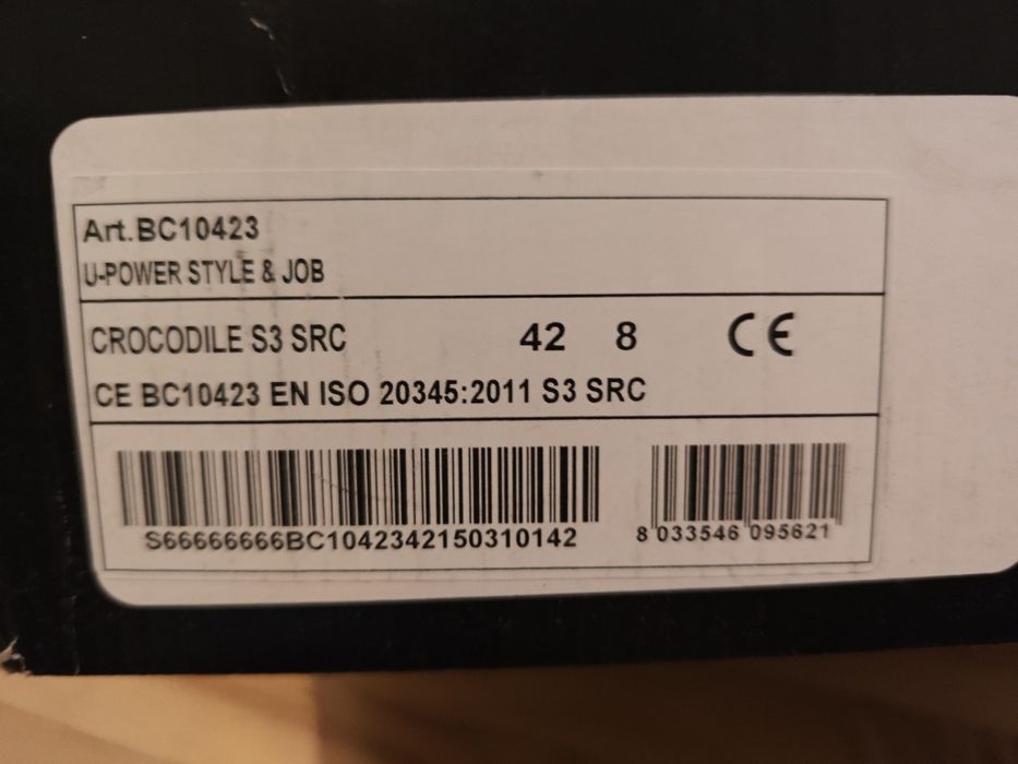 Buty spawalnicze U-Power Style & Job Crocodile S3 SRC rozmiar 42