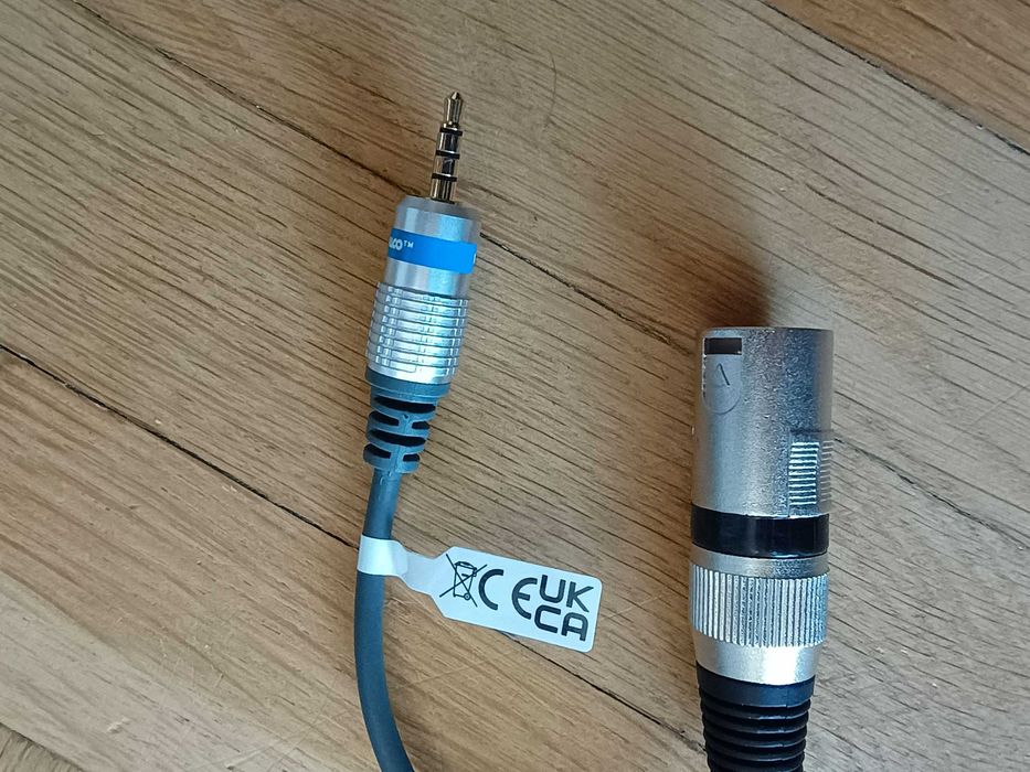 Kabel mikrofonowy - wtyk XLR MĘSKI 3 PIN - wtyk MINI JACK 3.5 TRRS !!!
