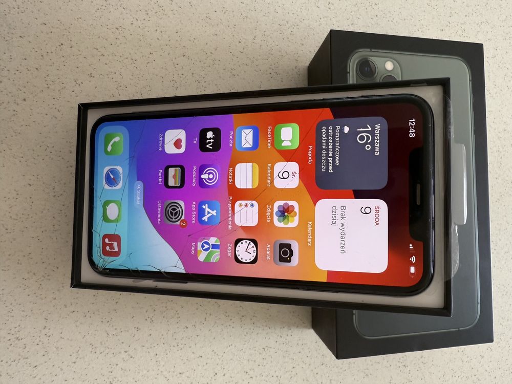 Iphone 11 pro max 256g zbita szybka