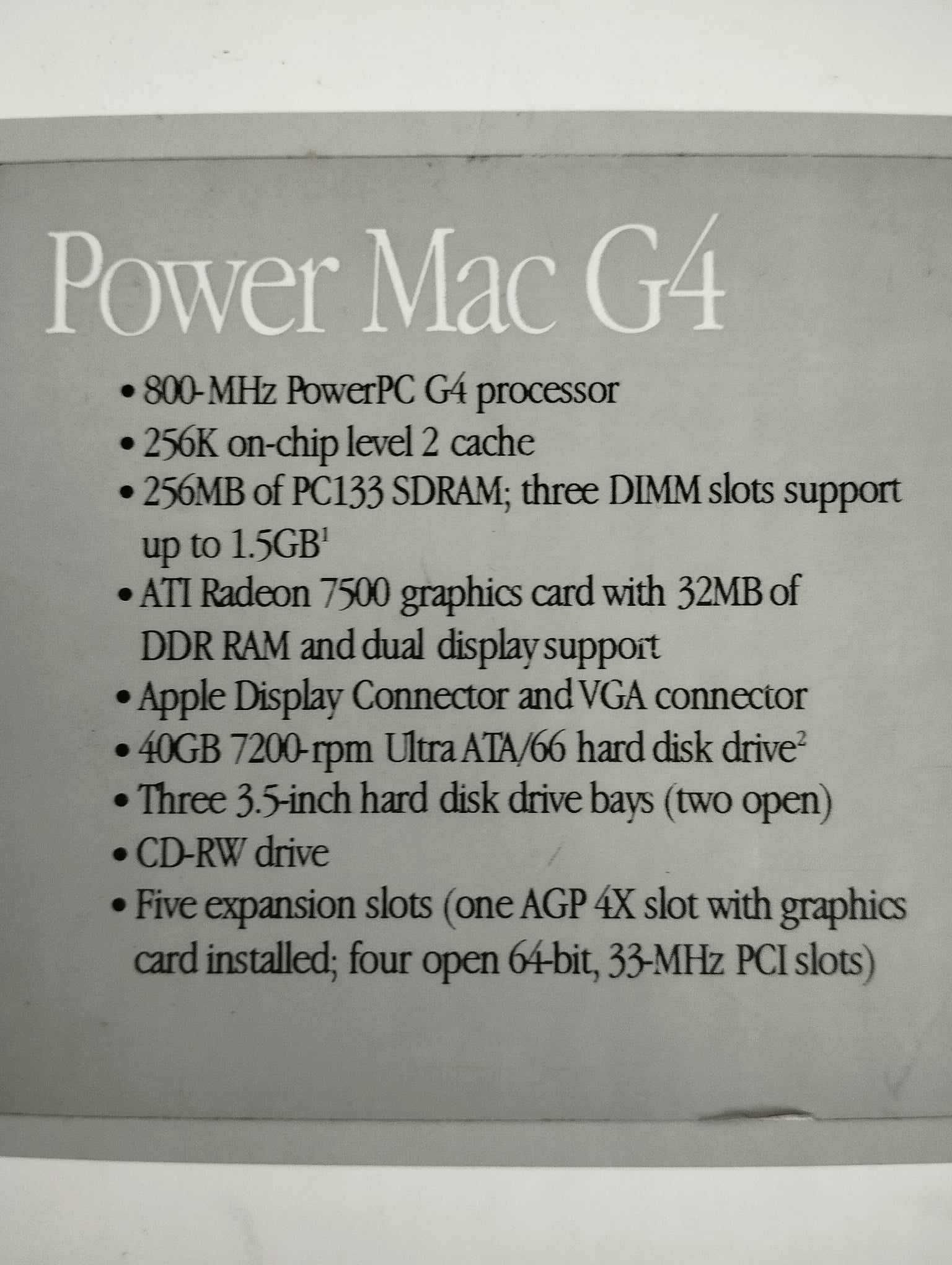 Power Mac G-4 APPLE