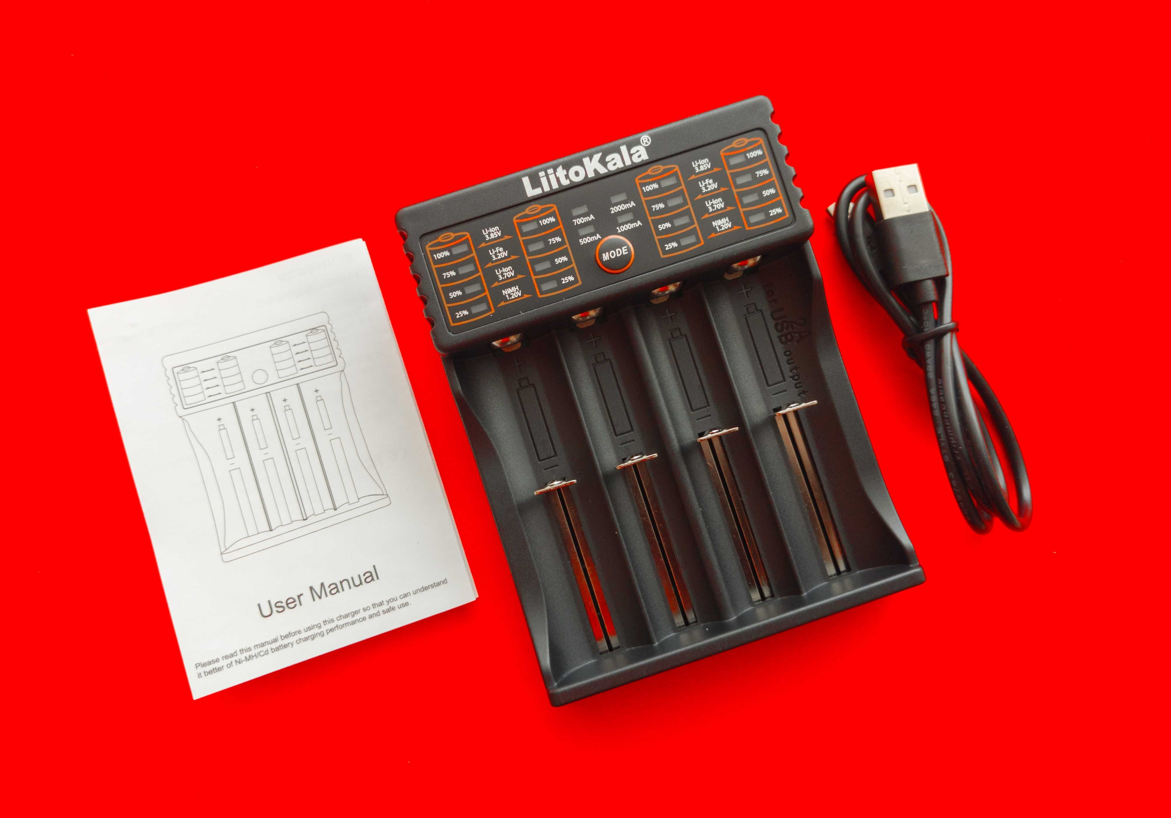 Зарядное Lii-402 LiitoKala USB зарядка аккумуляторов 18650