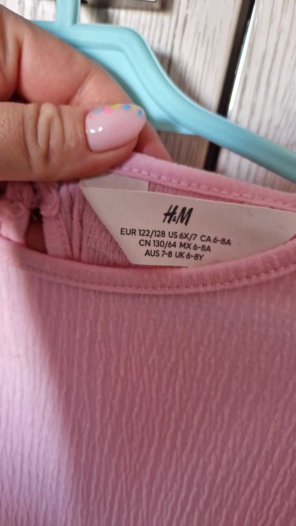 Sukienka H&M r 122/128 różowe