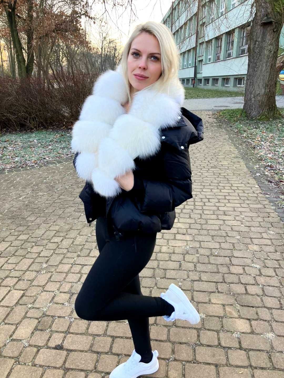 Kurtka. Naturalne futro lisa
