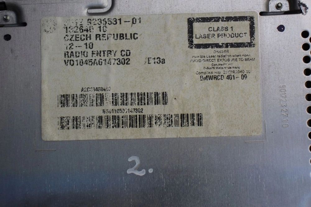 Radio BMW BUSINESS CD e90 e91 e92 e93 e87 e82 e88 9236531