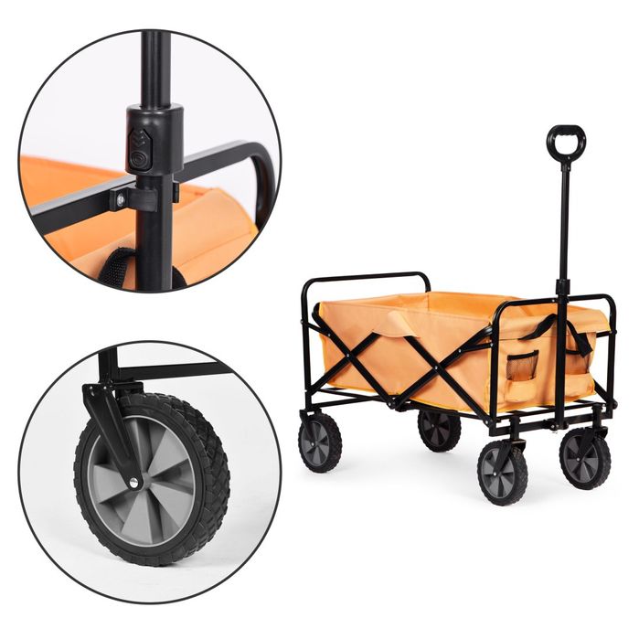 Wózek transportowy składany duży wózek ogrodowy plażowy 47x105 cm