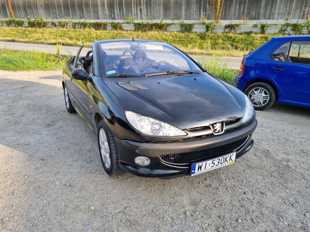 Prywatny Cabrio Peugeot 206cc Sport 1.6 benz. Kabriolet Czarny