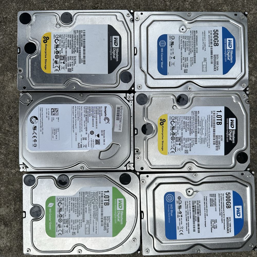 Dyski HDD różne marki