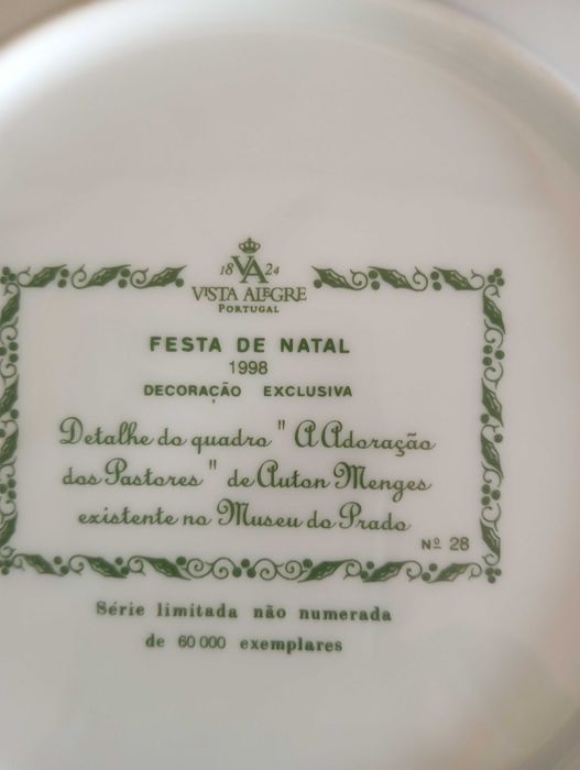 Pratos presepio vista alegre