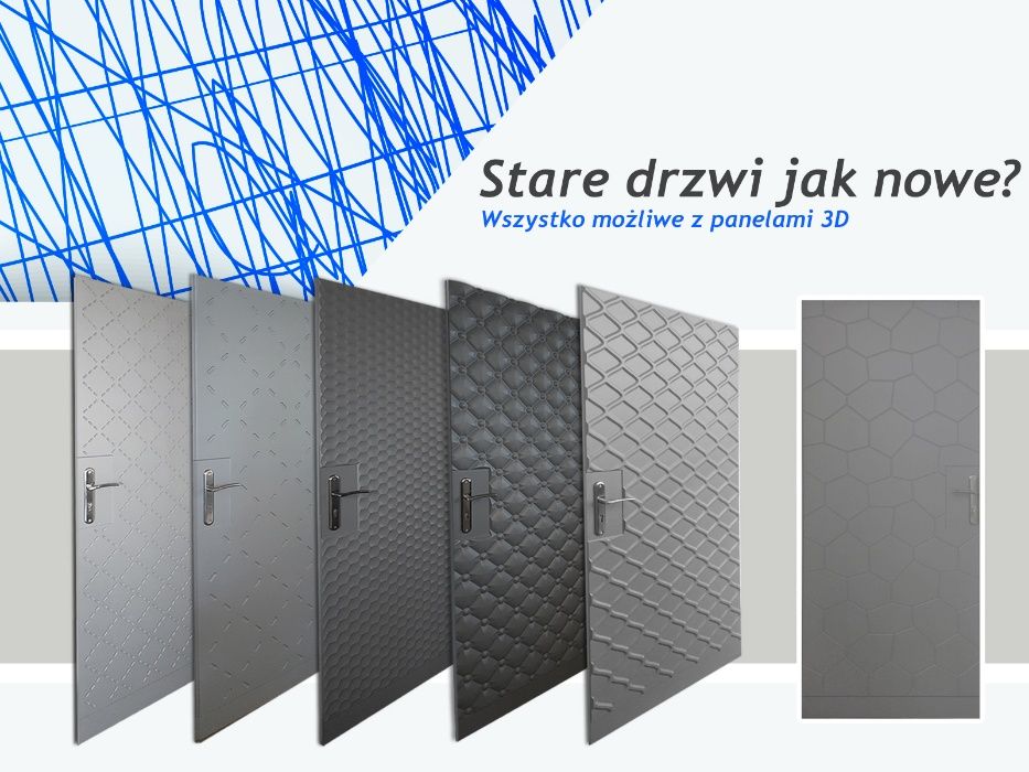 Panele 3D na drzwi wewnętrzne