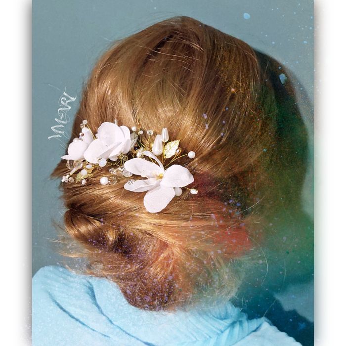 Komet biżuterii ślubnej- kolczyki,  ozdoba do włosów