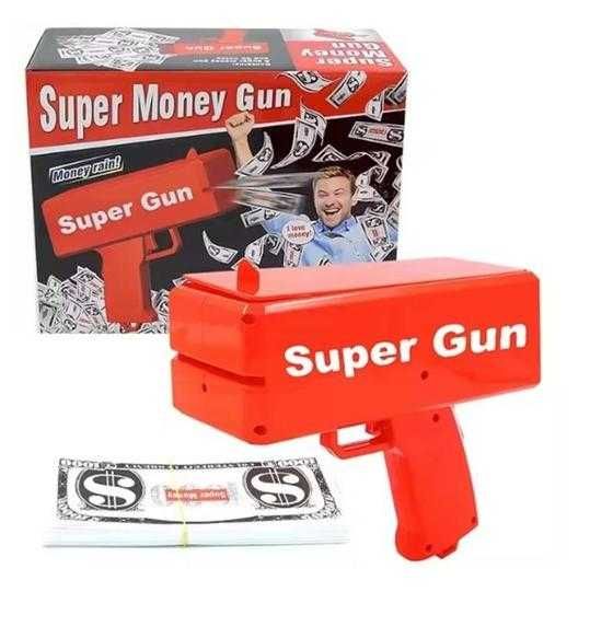 Пистолет стреляющий деньгами Supreme Денежный фонтан пистолет денег