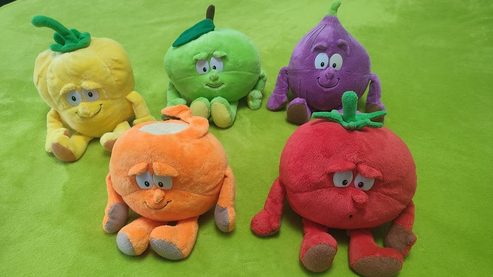 М'які іграшки овочі та фрукти ціна за 5 шт