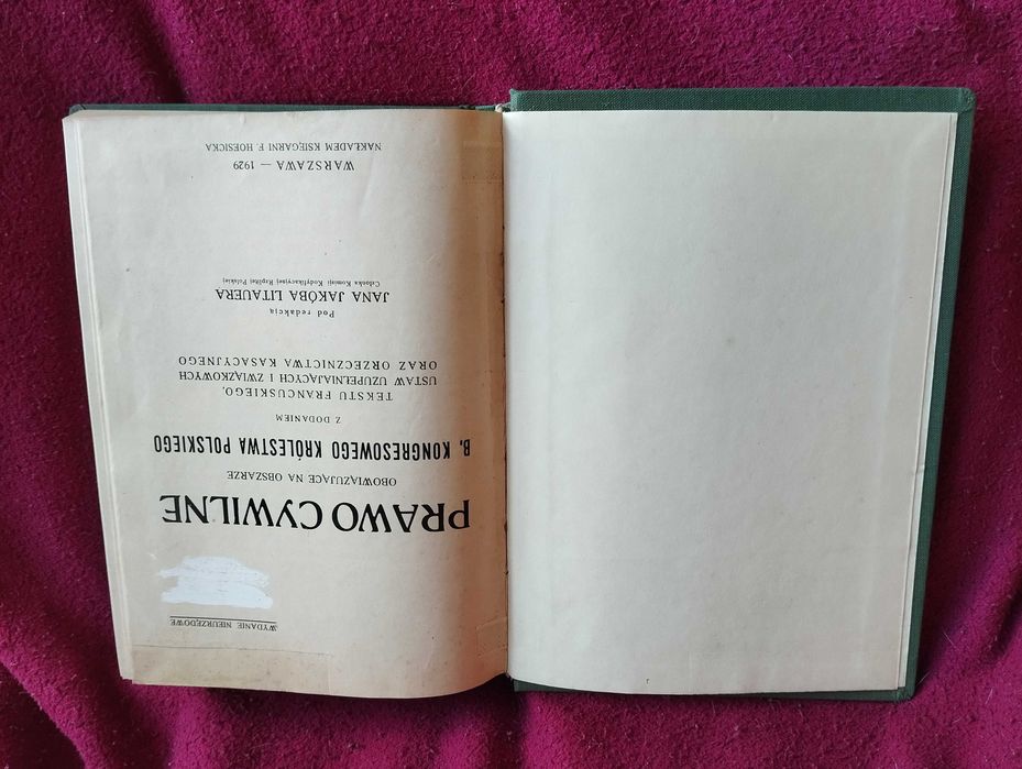 Prawo cywilne ... z 1929 r Litauera