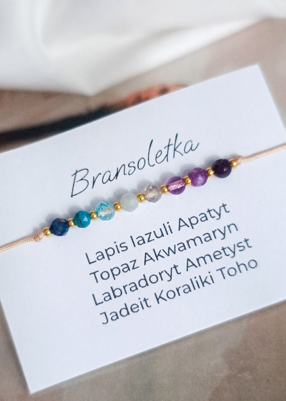 Bransoletka z kamieni naturalnych materiałów