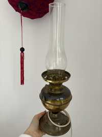 Lampa vintage naftowa złota