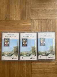 Ludwig Van Beethoven zestaw 3 kaset magnetofonowych perły muzyki