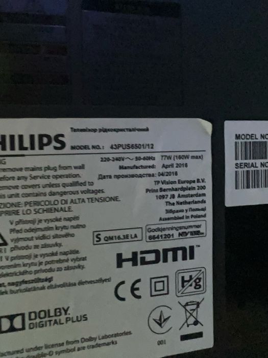Smart Tv Philips 43 Ambilight Android Netflix Youtube Dvbt-2