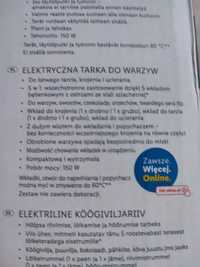 Elektryczna tarka do warzyw silwer crest