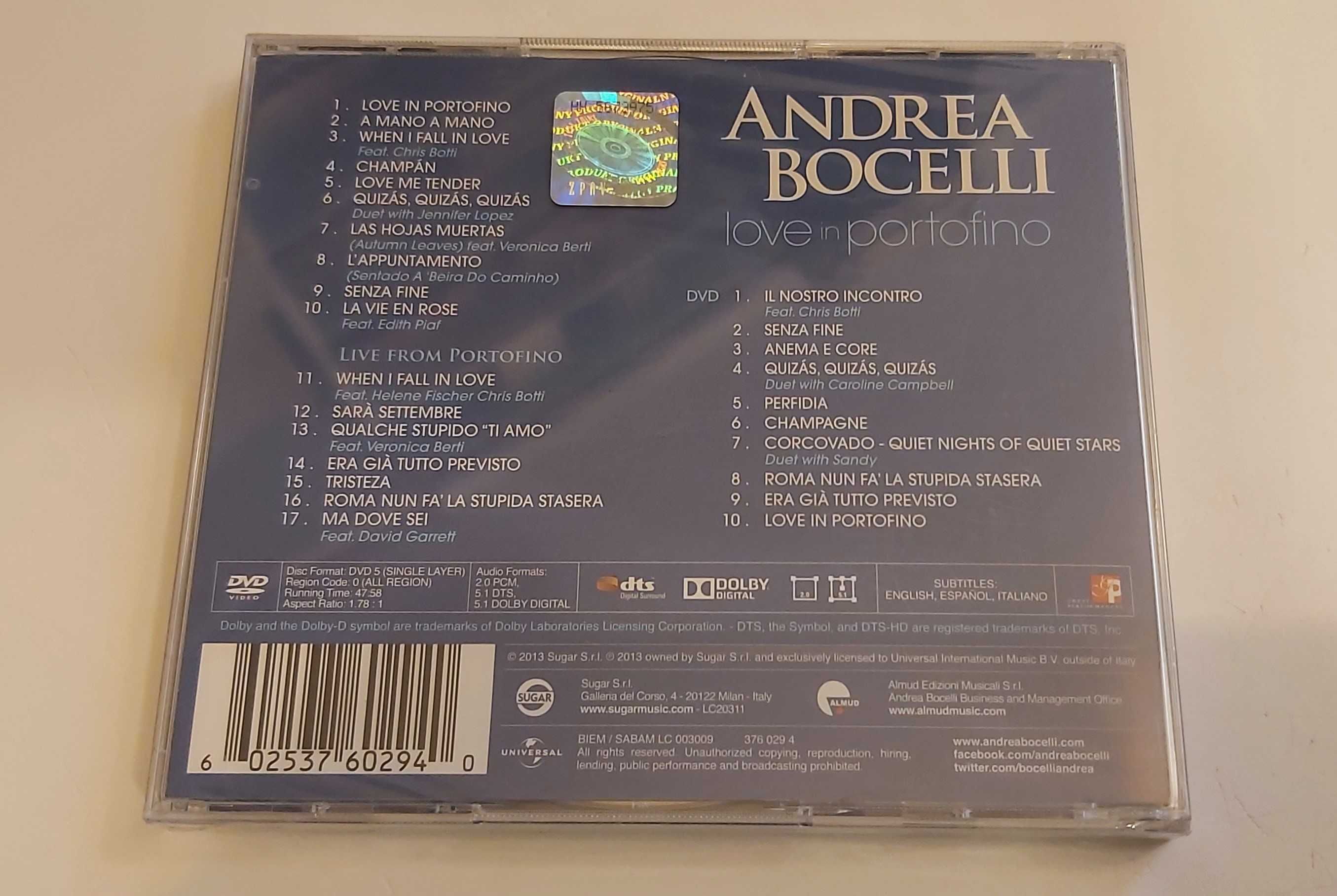 ANDREA BOCELLI Love in Portofino CD