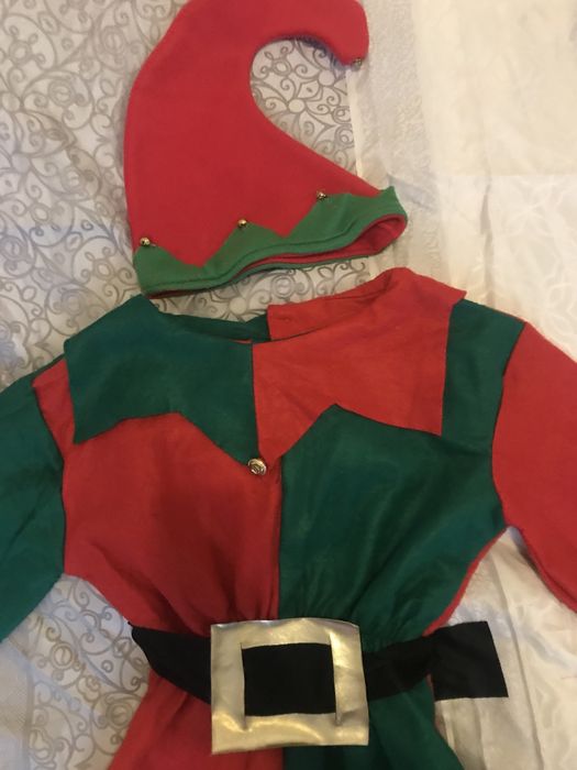 Костюм платье Эльф,помощник Санты,гном