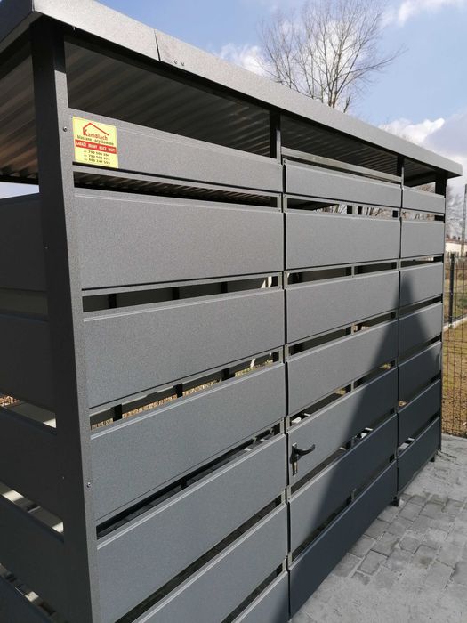 Wiata śmietnikowa panelowa 3x1