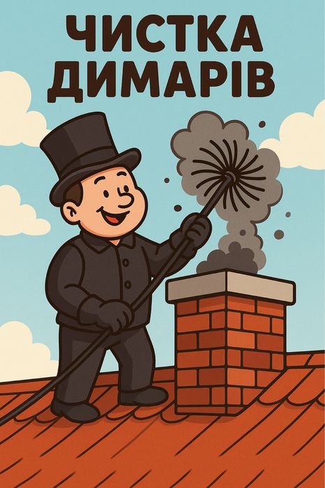 Чистка димоходів, чистка камінів, котлів, печей.