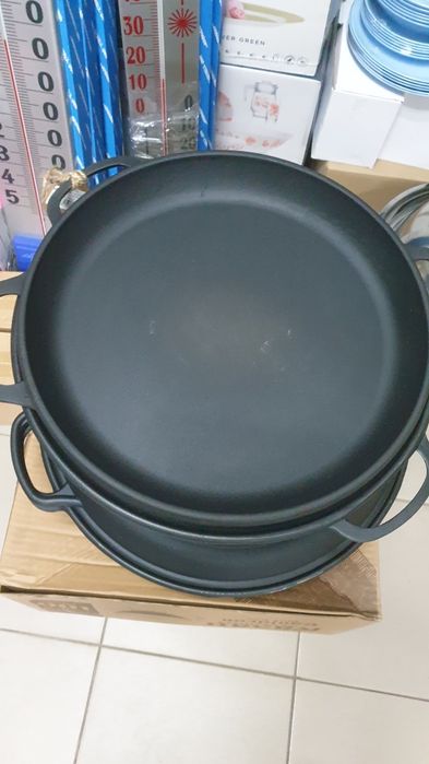 Wok чавунний 8л- 12л кришка гриль