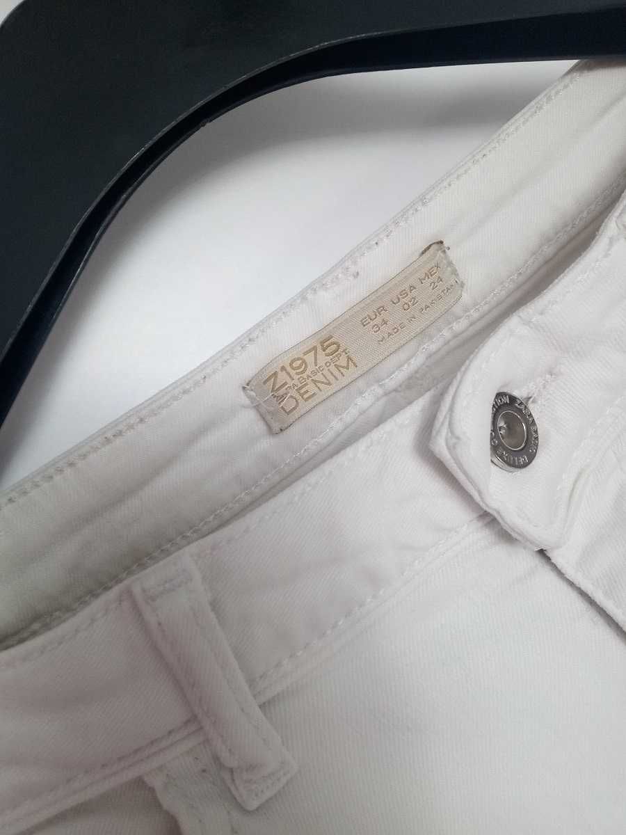 Zara Denim Białe Spodnie Jeansy Slim XS / 34